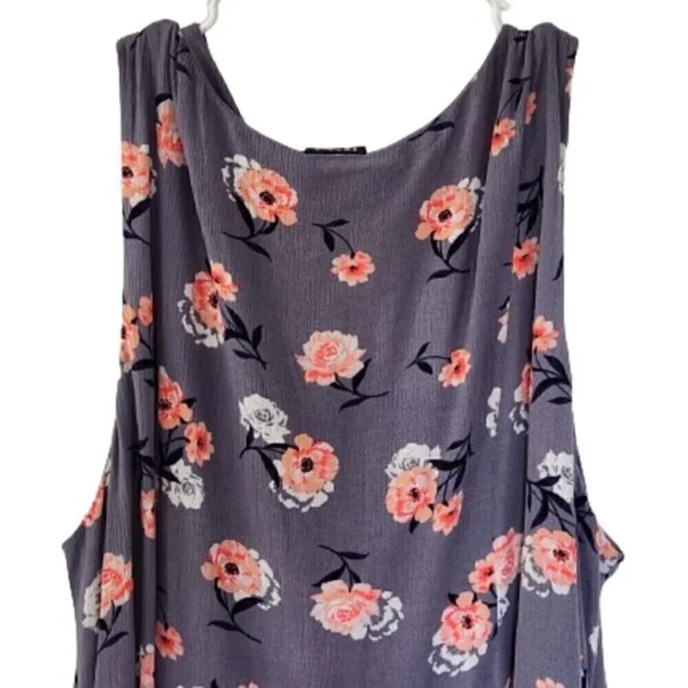 Torrid Flowy Mini Challis Floral Drawstring Corset Swing Dress